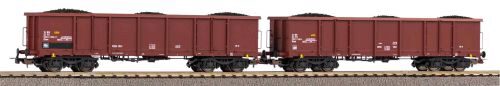 Piko 58287 2er Set Offene Güterwagen Eaos FS V mit Kohleladung